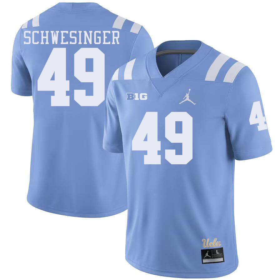 UCLA Bruins #49 Carson Schwesinger Big 10 Conference College Football Jerseys Stitched Sale-Power Blue